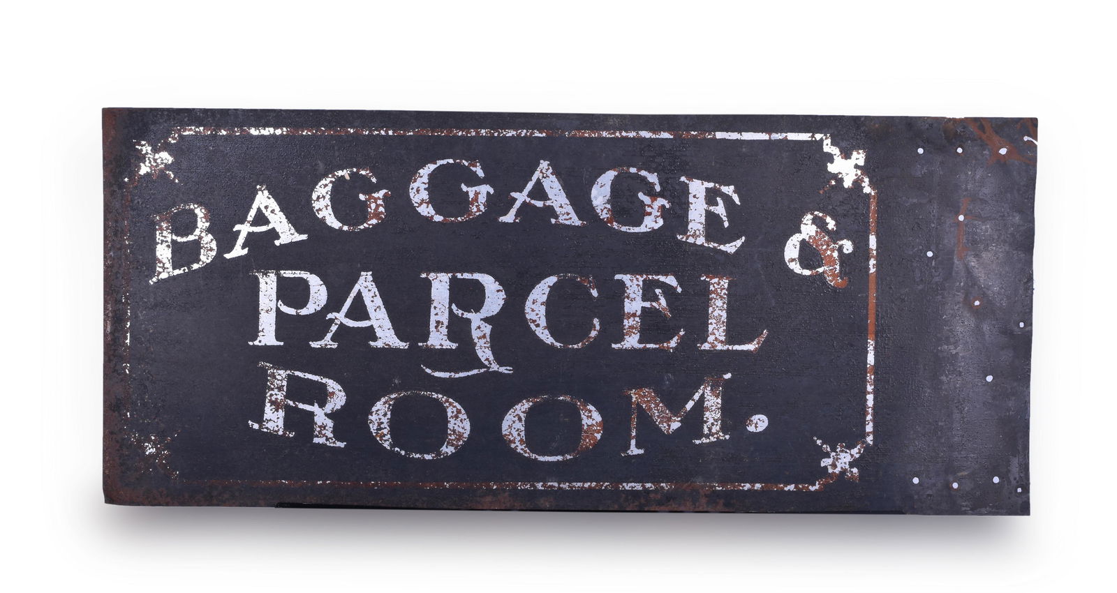 Double Sided Baggage & Parcel Room Painted Steel Sign (1 of 2)