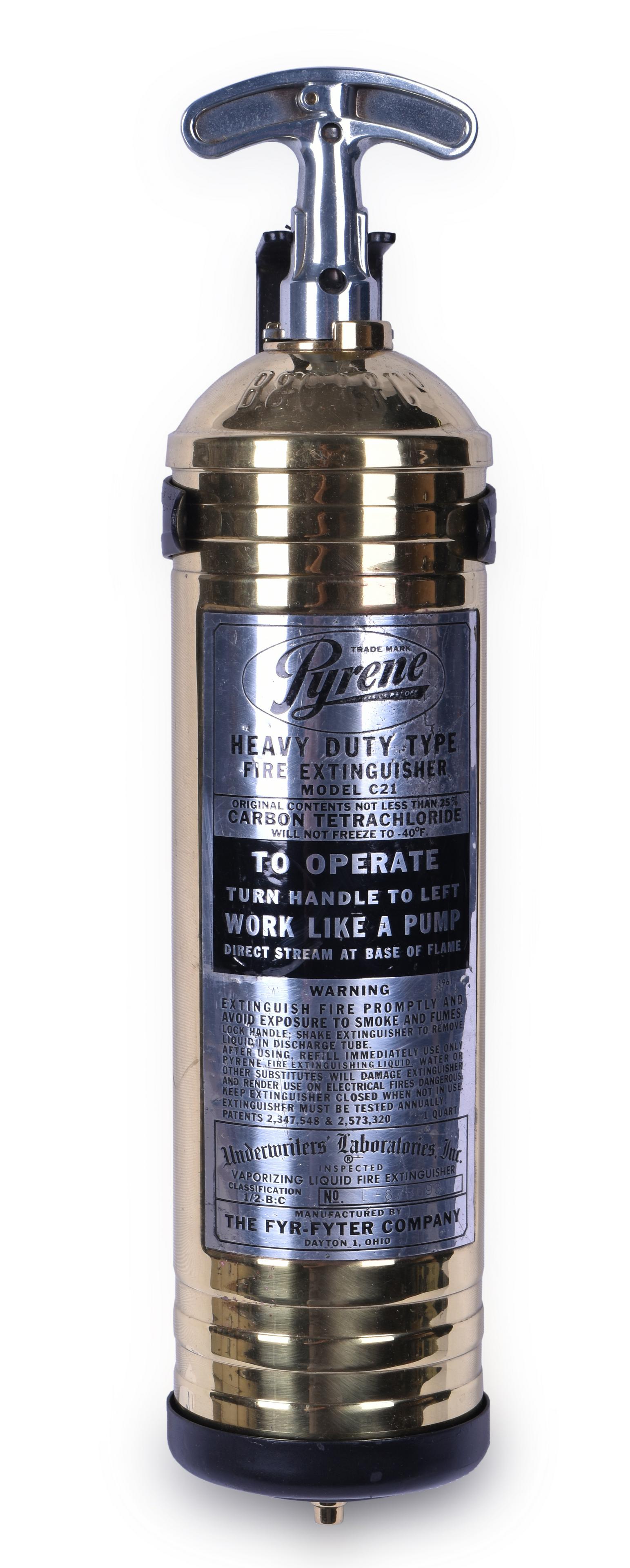 Baltimore and Ohio Railroad Brass Pyrene Fire (1 of 4)