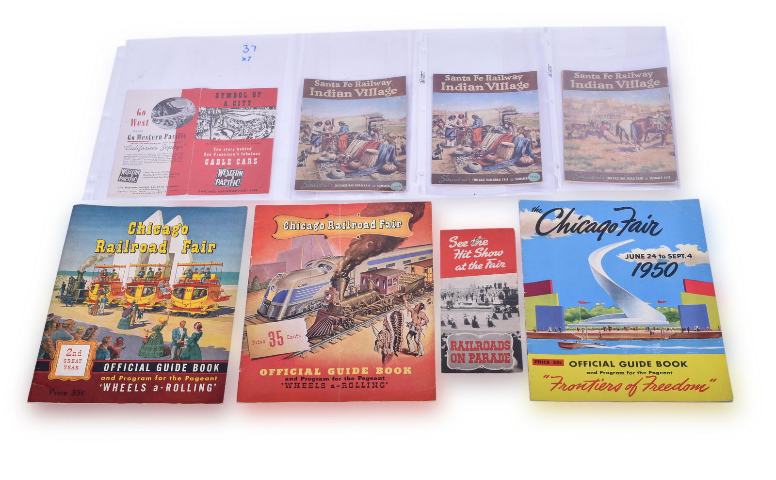 Seven Chicago Railroad Fair Brochures and Programs (1 of 2)