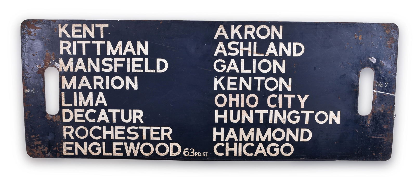 Erie-Lackawanna Railroad Gate Sign - Train No. 1 Warren (1 of 2)