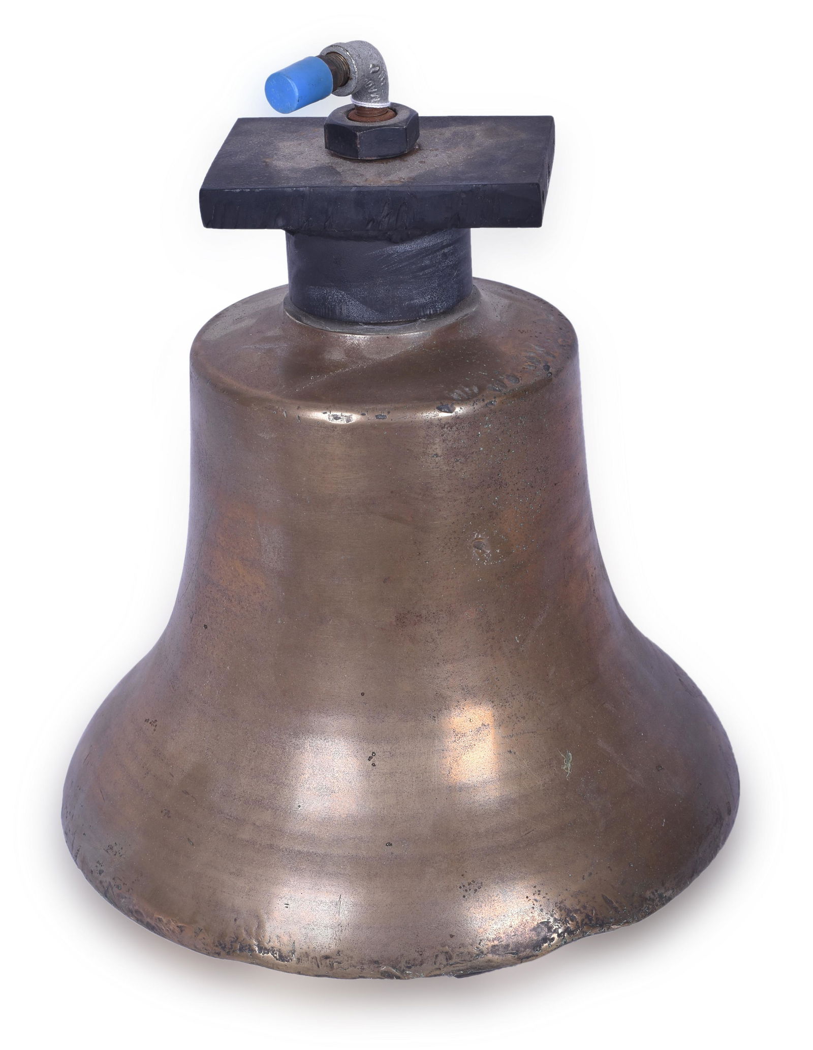 Brass Air Powered Diesel Locomotive Bell - 12 3/4" (1 of 4)