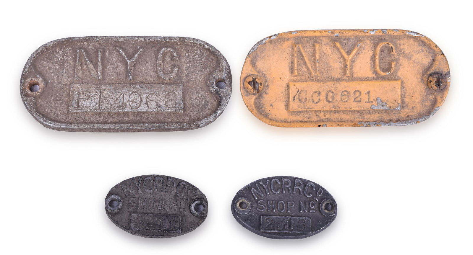 Group of Four New York Central Railroad Shop Number (1 of 2)