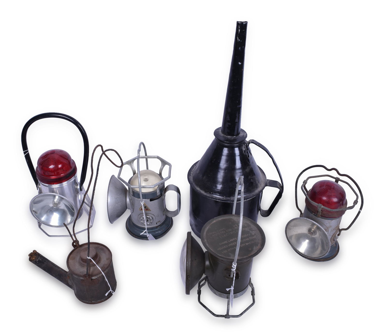 New York Central Railroad Hanging Torch, 20" Oil Can, (1 of 3)