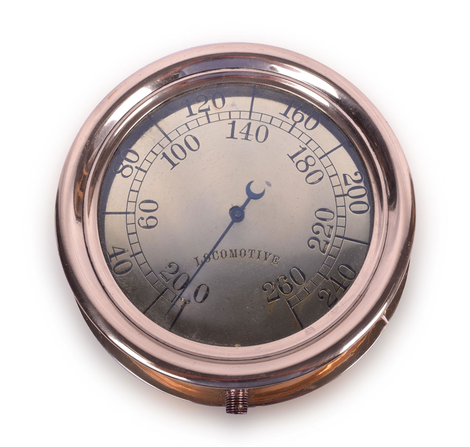 Brass Steam Locomotive Boiler Pressure Gauge (1 of 3)