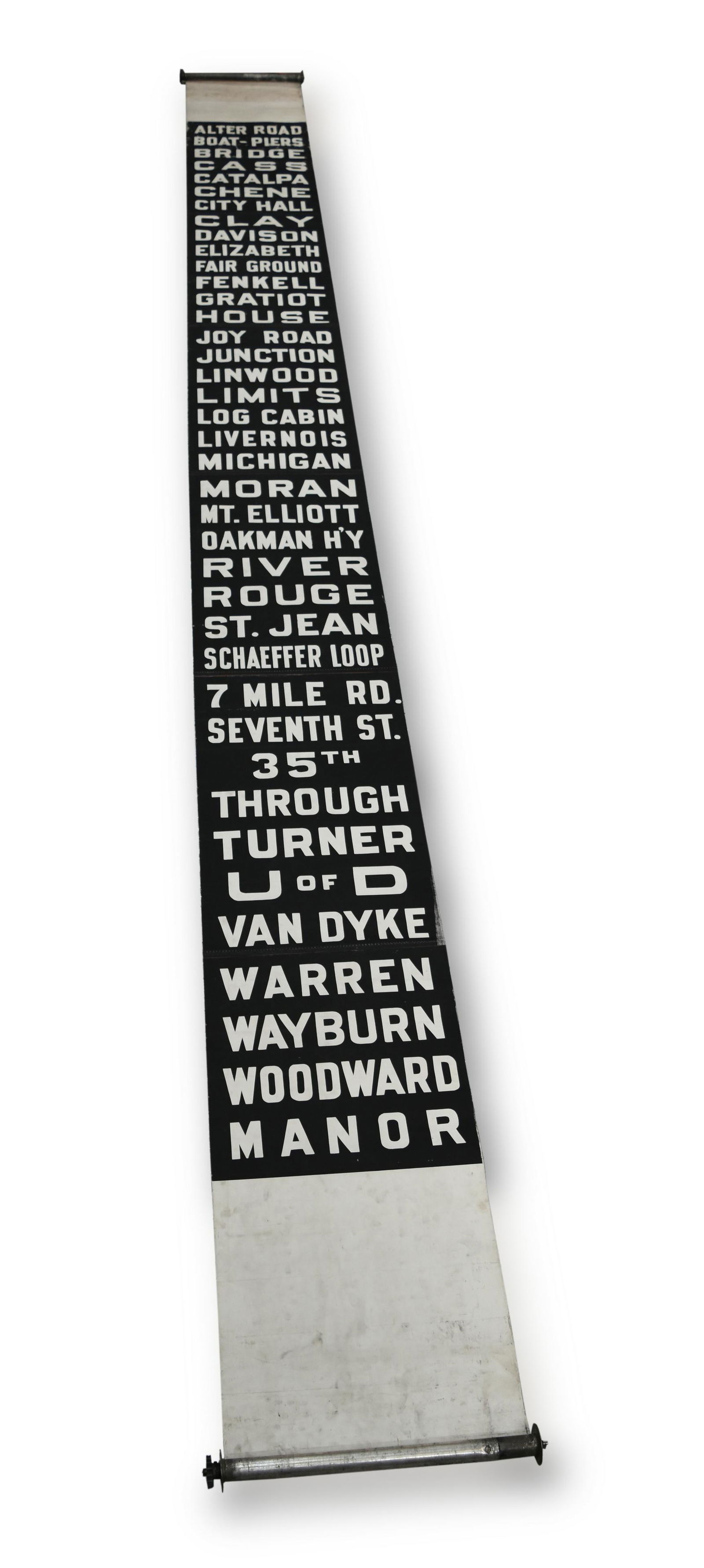 Detroit Michigan Bus or Traction Destination Roll - (1 of 4)