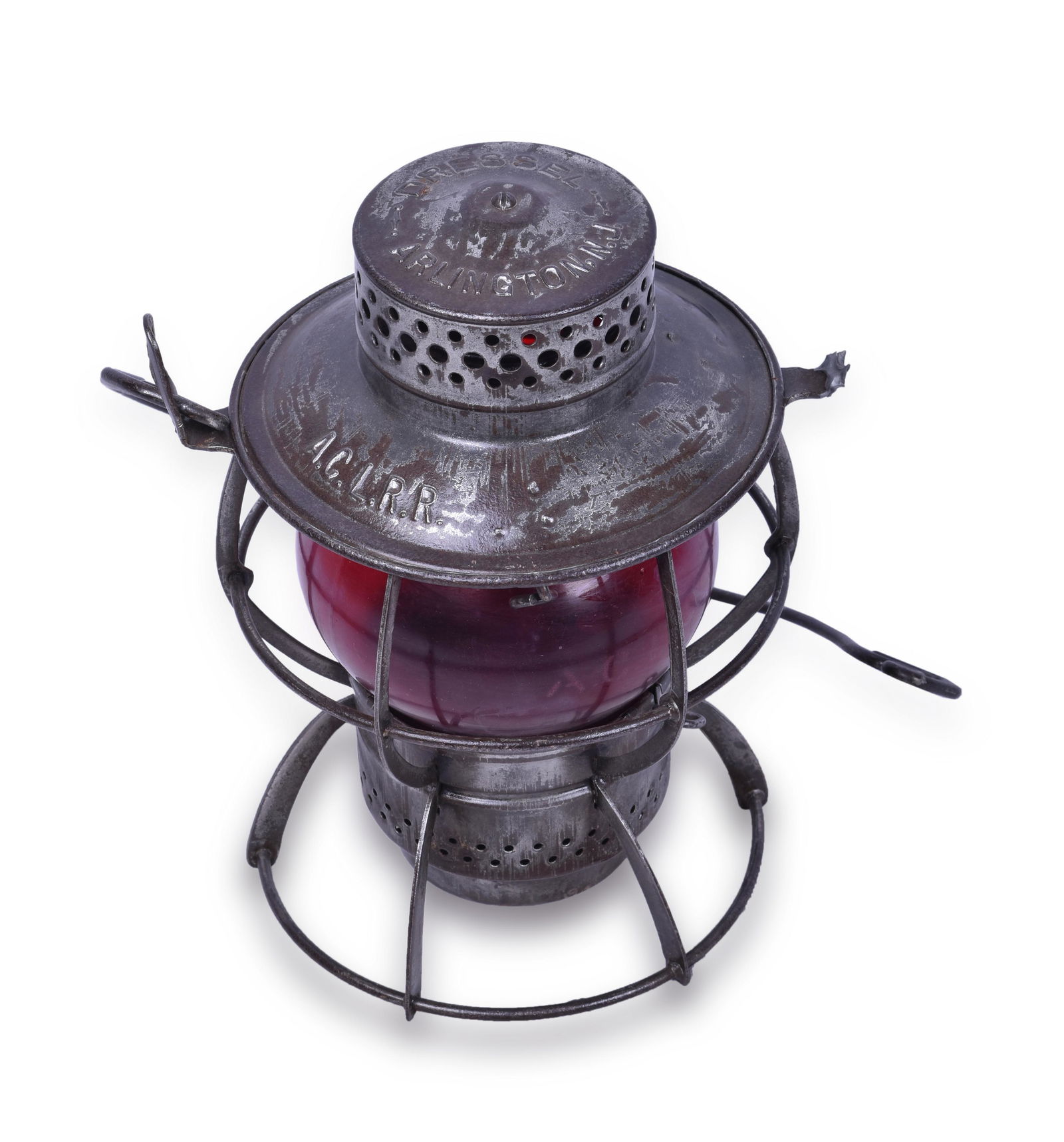Dressel Atlantic Coast Line Lantern w/ Red Etched Short (1 of 5)