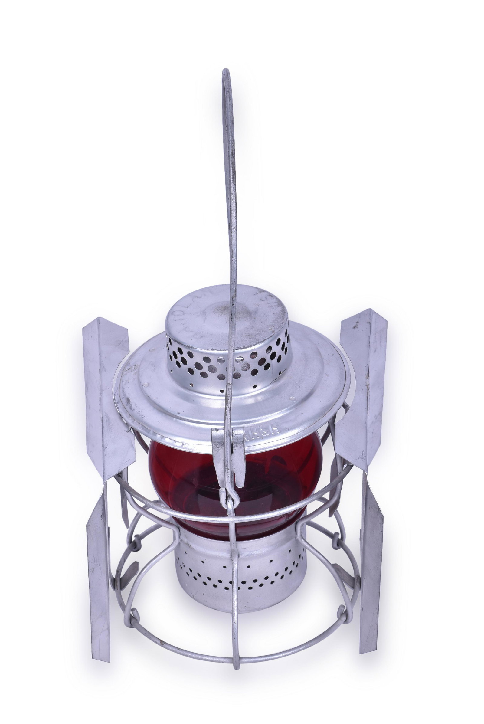 Handlan New York, New Haven & Hartford Railroad 345/355: Handlan New York, New Haven & Hartford Railroad 345/355 Lantern w/ Globe Blinders The lantern is embossed with NYNH&H on the shoulder of the body and also is embossed on a tag which is attached to one