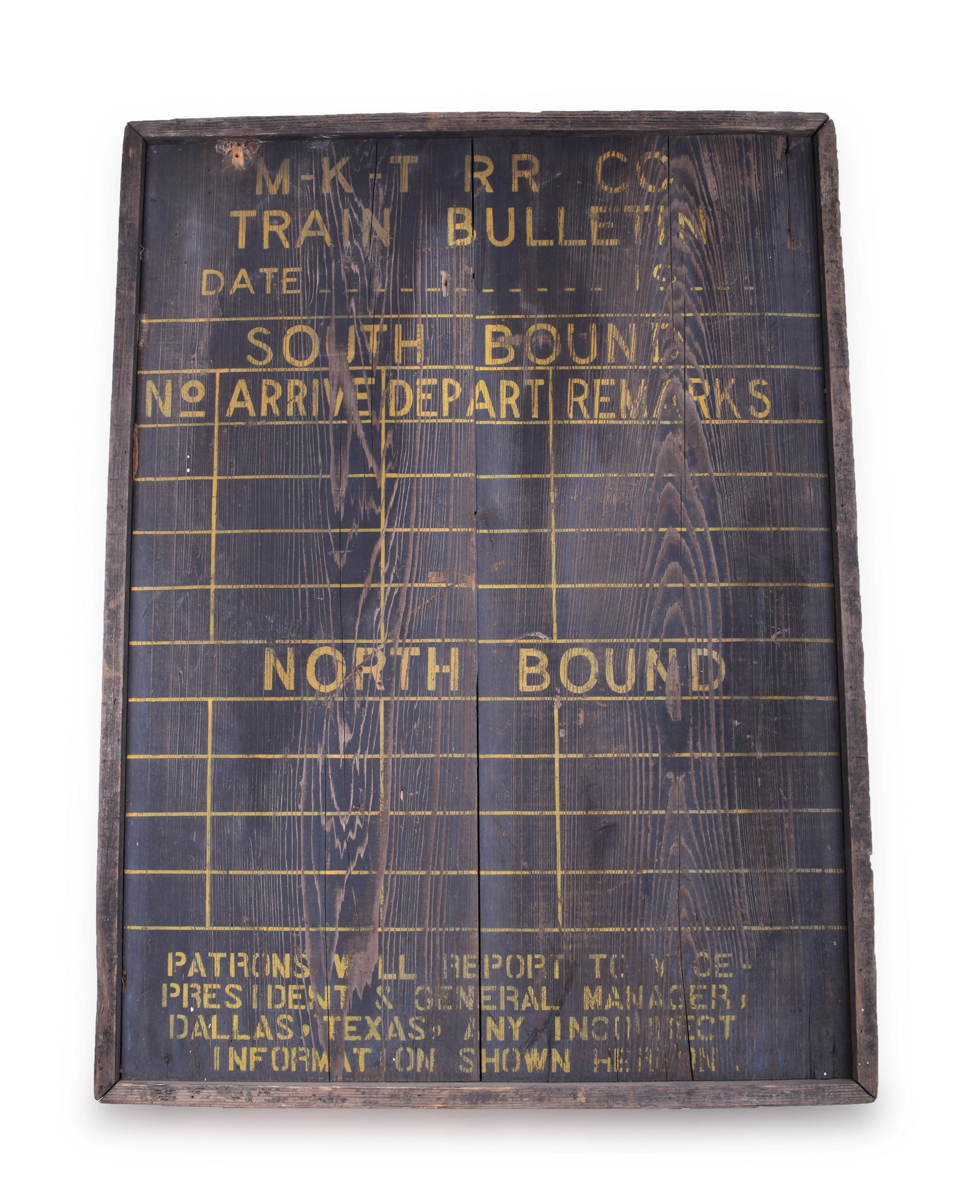 Missouri, Kansas, and Texas Railroad Wooden Train (1 of 2)