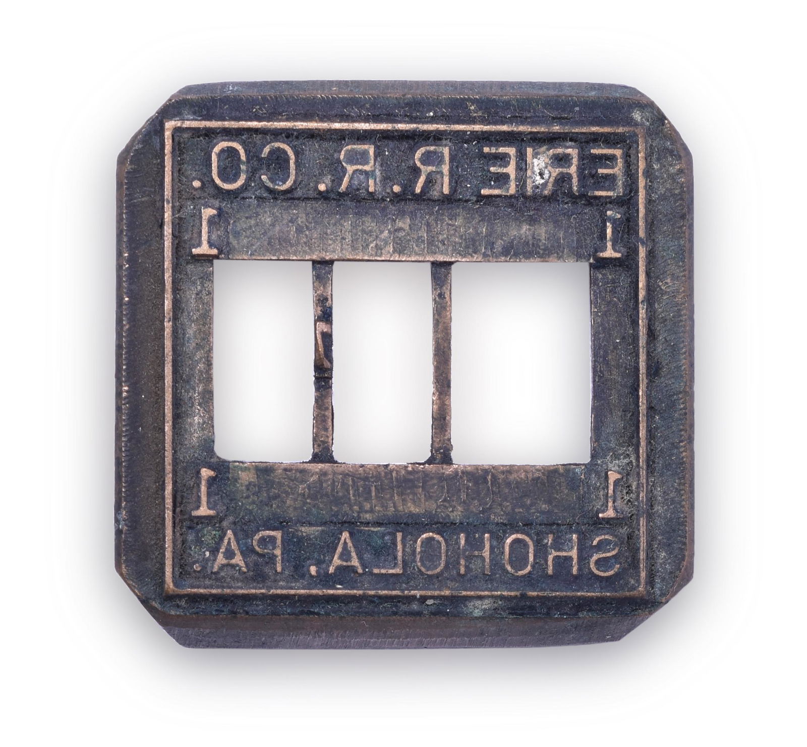 Erie Railroad Shohola, PA Ticket Dater Die (1 of 2)