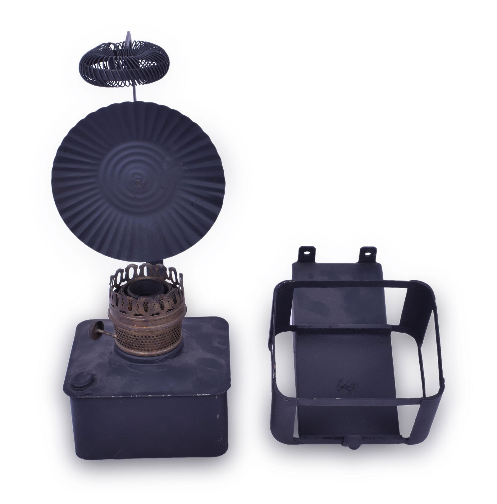 Partially Restored Railroad Wall Lamp (1 of 3)