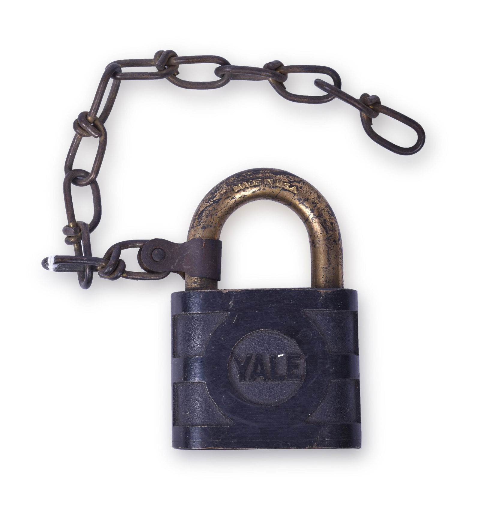 Yale Baltimore and Ohio Railroad Electrical Department: Yale Baltimore and Ohio Railroad Electrical Department Lock Cast with Yale and stamped with B&O Electrical Department on the front of the lock body, reverse has the Yale logo cast in. Top of the body