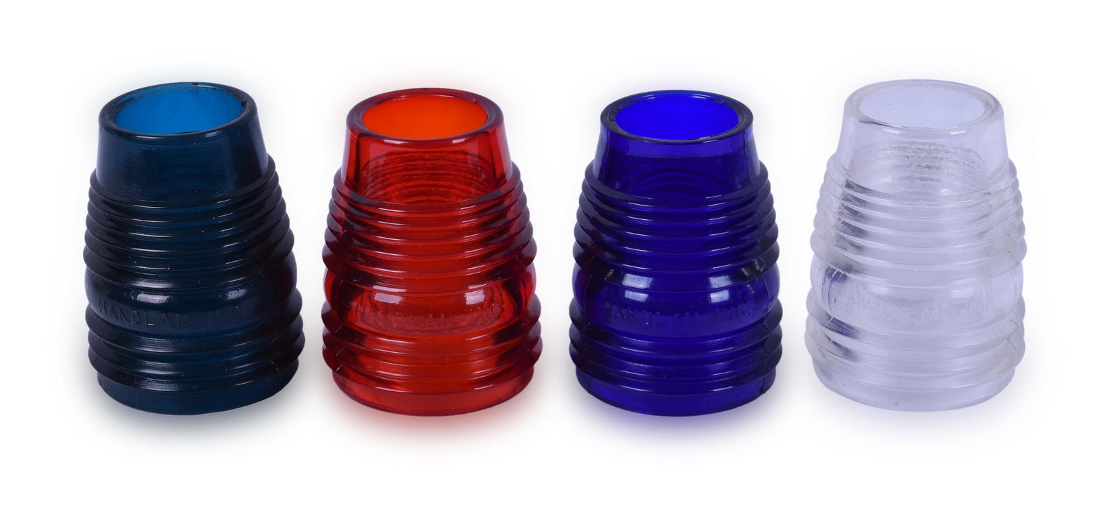 Group of Four Handlan Colored Globes (1 of 2)