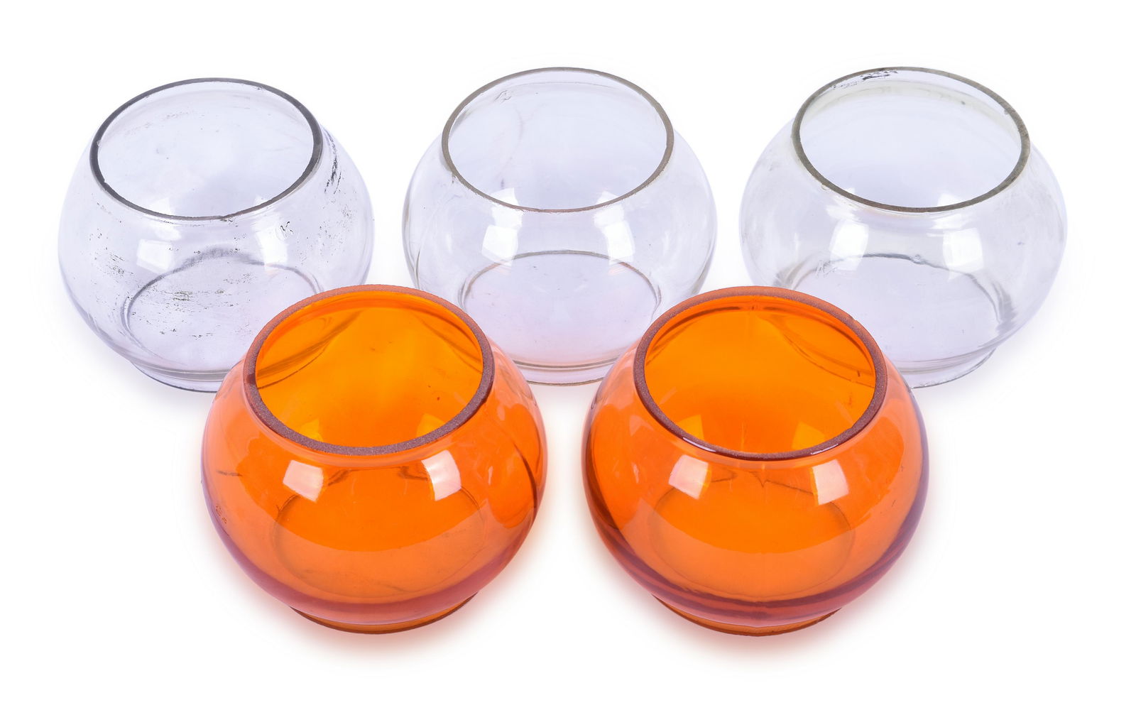 Five Railroad Lantern Short Globes - Kopp, Adlake, (1 of 2)