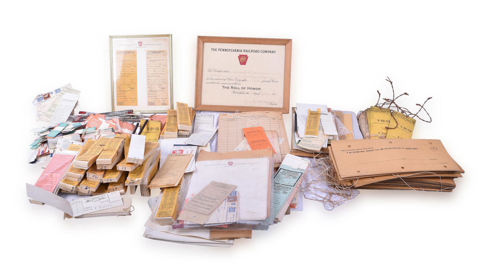 Pennsylvania Railroad Station Agent Paper Lot - Hundred (1 of 7)