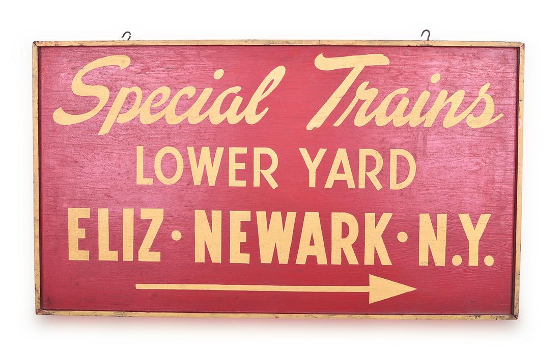 Pennsylvania Railroad Wooden Gate Sign - Special Trains (1 of 2)