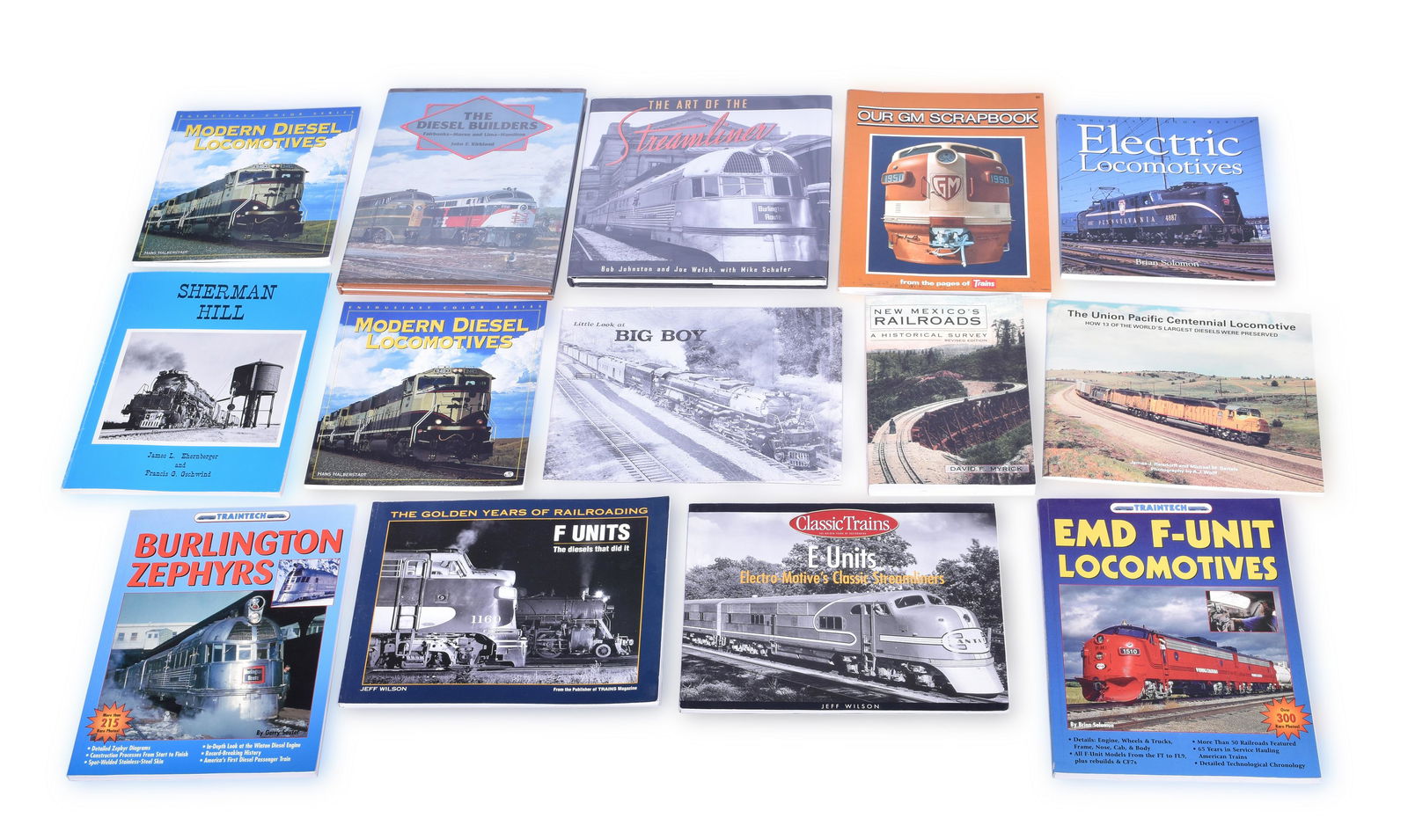 Twelve Diesel Locomotive / Streamliner Books - EMD, E (1 of 2)