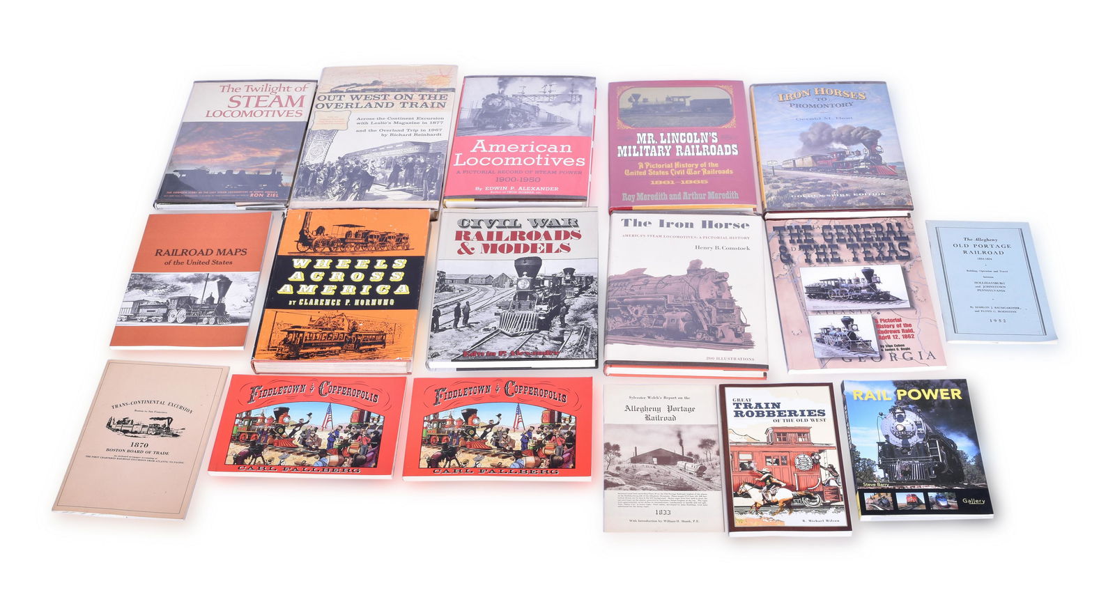 Seventeen Railroad Books on Civil War, Transcontinental (1 of 2)