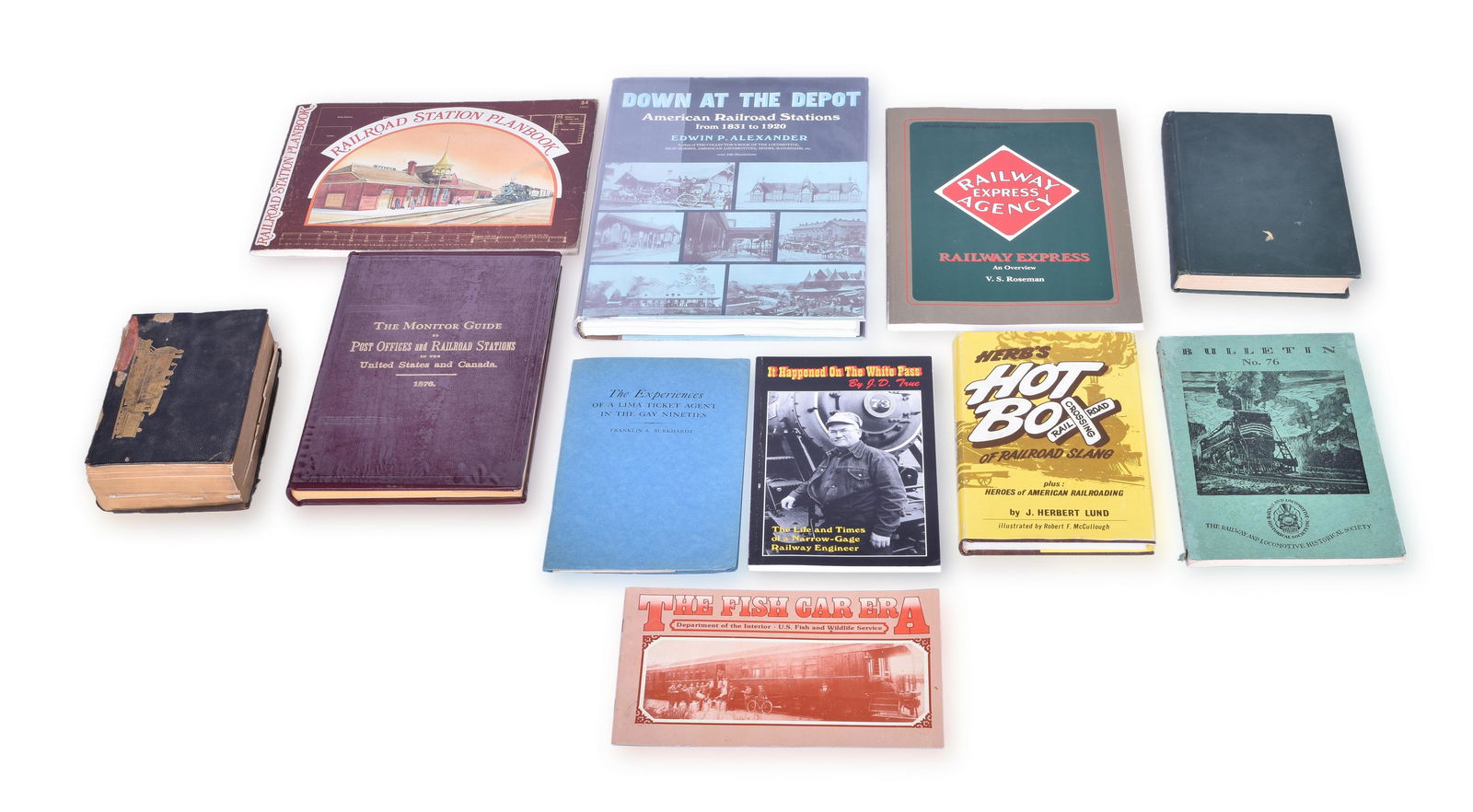 Eleven Railroad Books - Railway Express Agency, Depots, (1 of 3)