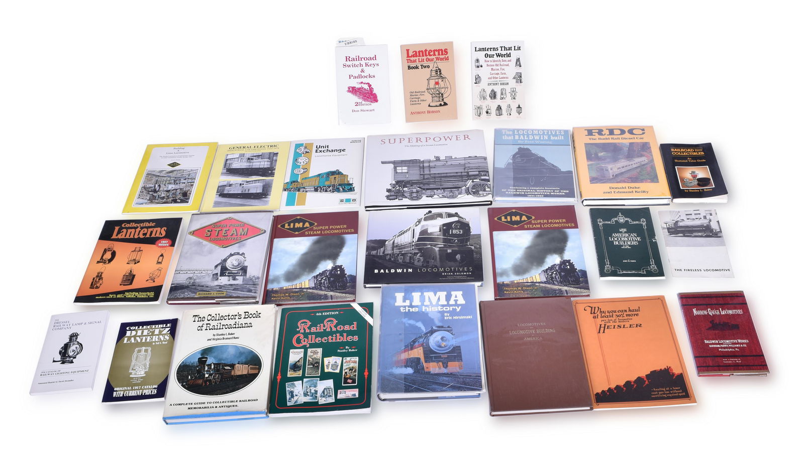 Thirteen Railroad Locomotive Builder Books - Lima, RDC, (1 of 2)