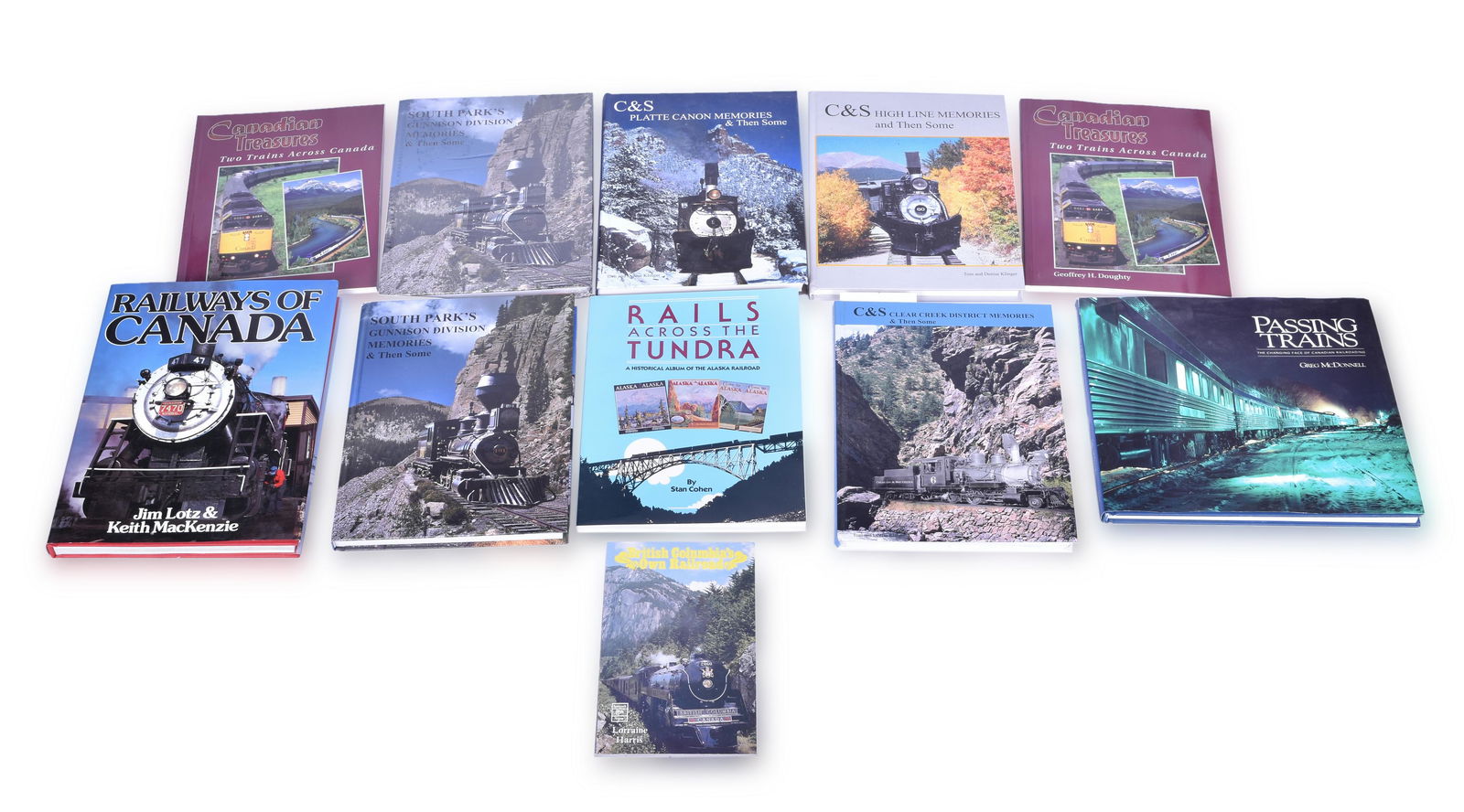 Eleven Railroading Books - Alaska, Canada, Colorado and (1 of 2)