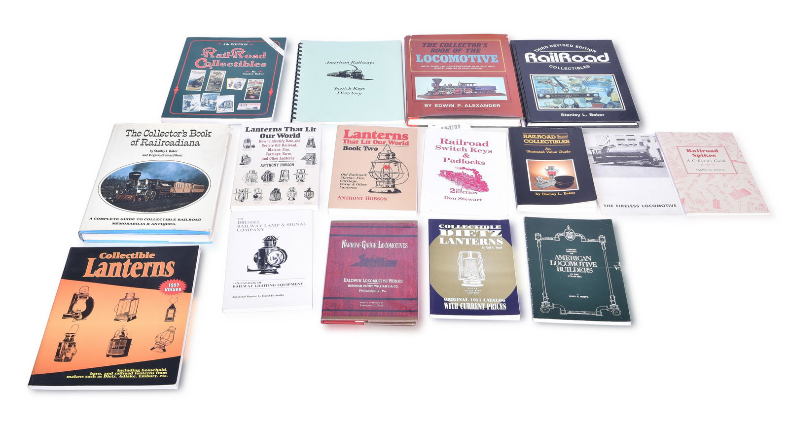 Sixteen Railroadiana Collecting Books - Lanterns, Keys, (1 of 2)