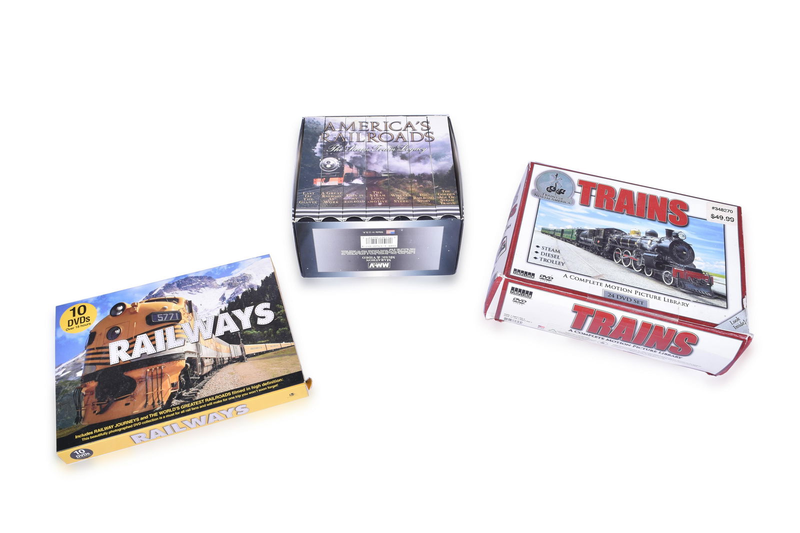 Forty Four Railroad DVDs and Seven VHS Tapes (1 of 2)