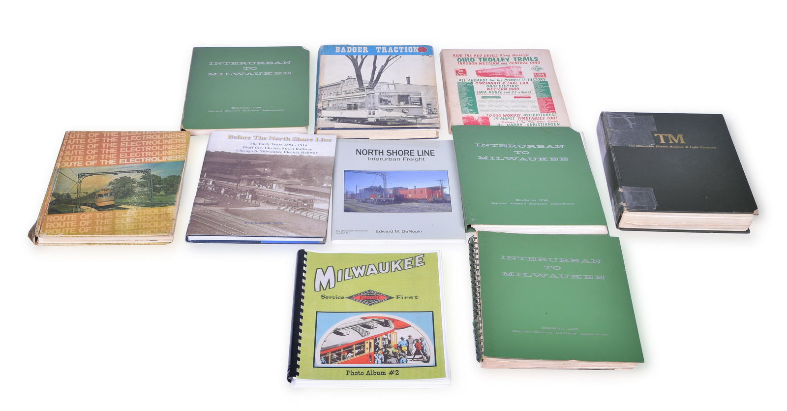 Ten Interurban / Traction / Trolley books - Milwaukee (1 of 1)