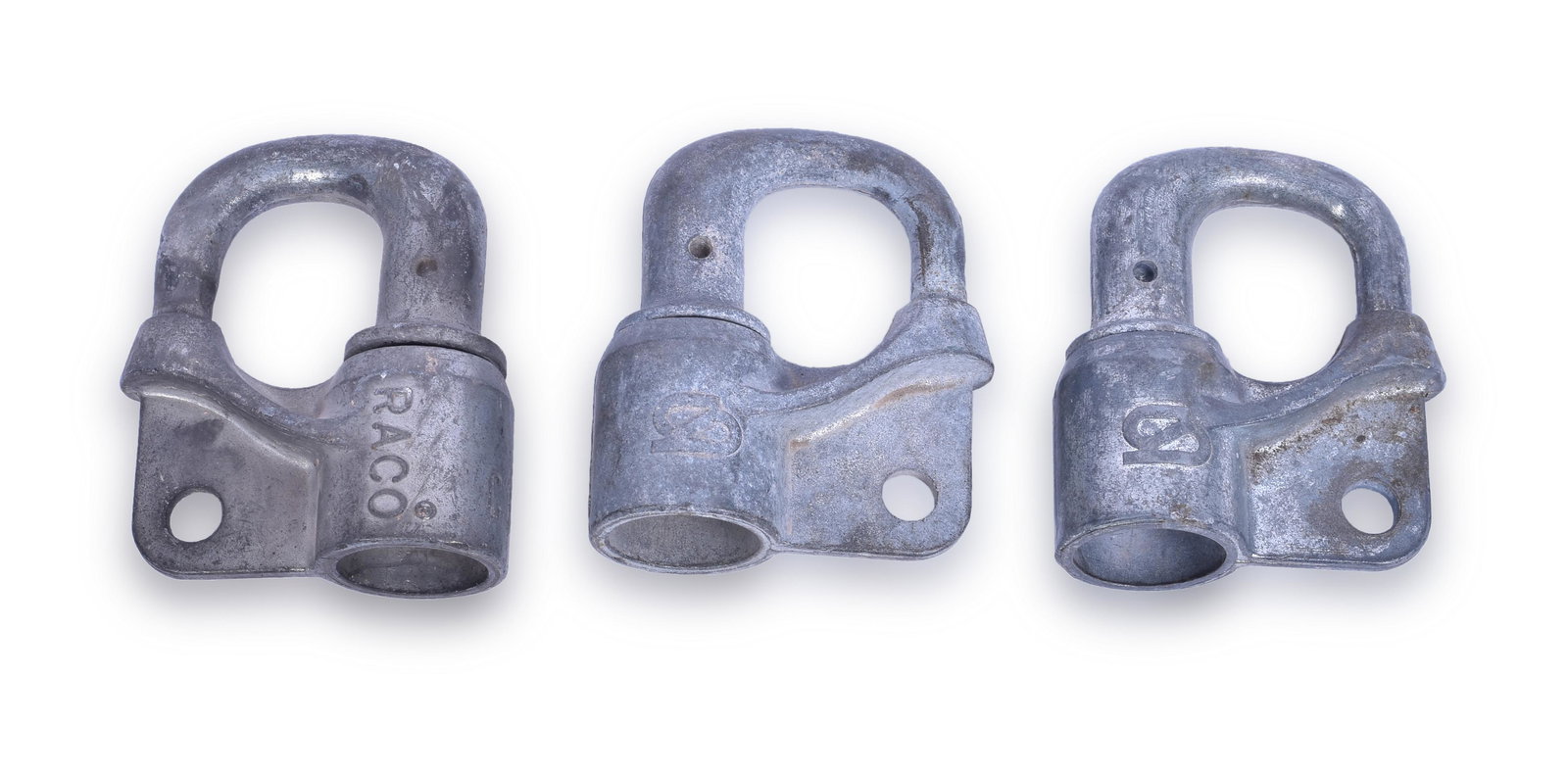 Raco Burlington / CB&Q Railroad Signal Lock and Two: Raco Burlington / CB&Q Railroad Signal Lock and Two Safetran Signal Locks Raco lock stamped CB&Q on the side of the barrel. The Safetran locks are both cast with the logo in the body. See photos for b