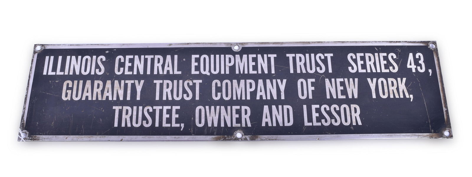 Illinois Central Railroad Stainless Steel Trust Plate (1 of 2)