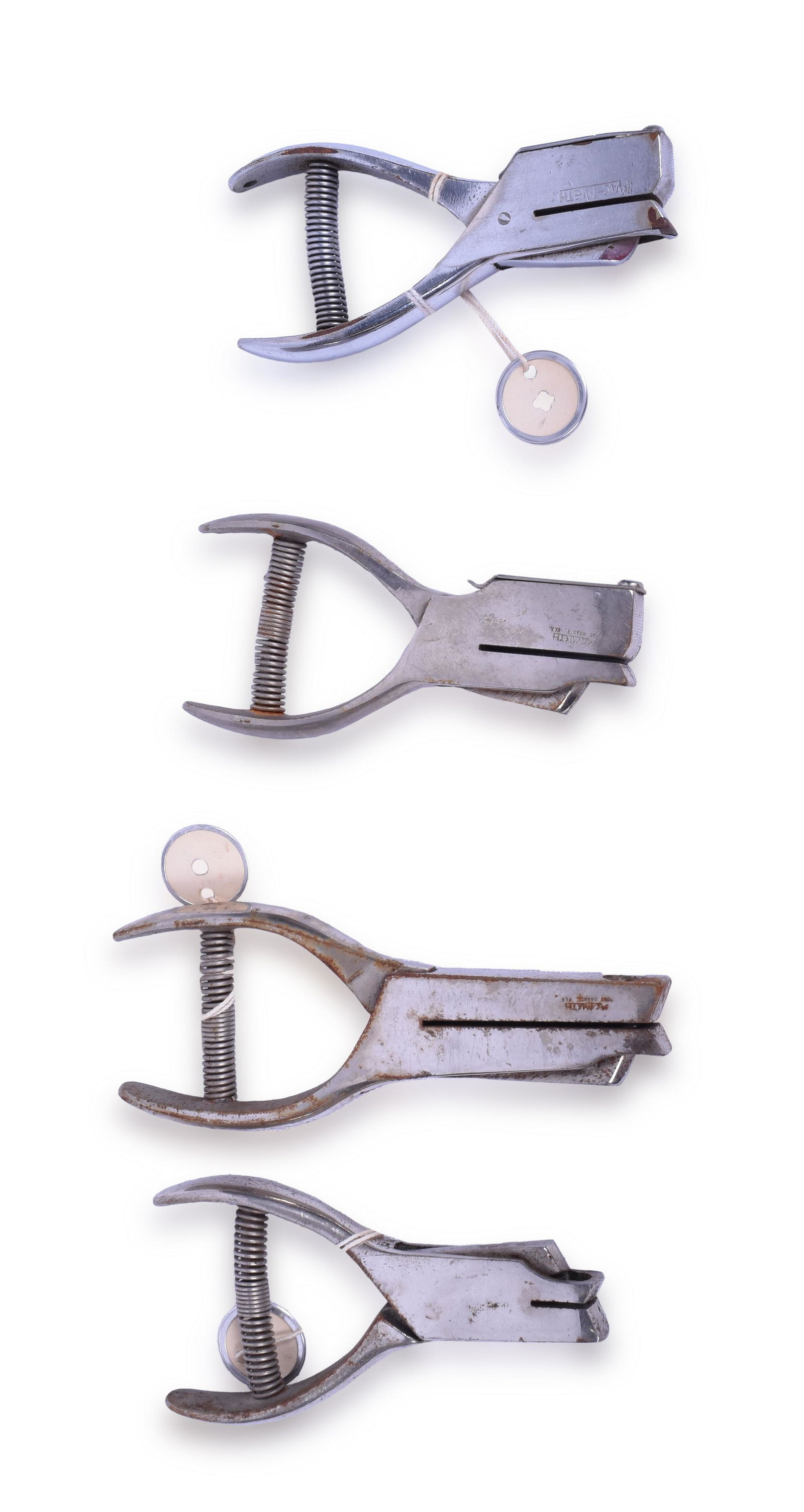 Group of Four Mac-Meth Railroad Ticket Punches (1 of 2)