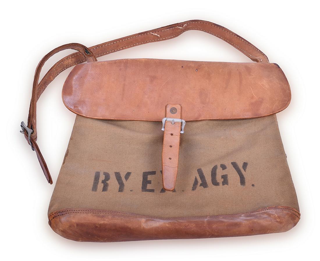 Railway Express Agency Leather & Canvas Messenger Bag (1 of 2)