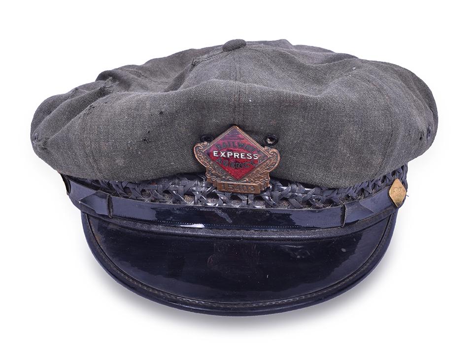 Railway Express Agency Hat w/ Badge and Buttons (1 of 5)