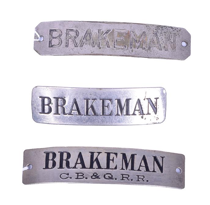 Three Nickel Brakeman Badges - CB&Q / Burlington (1 of 2)