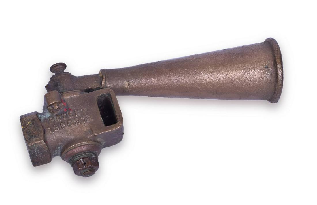 Sherburn Co. Brass Railroad Caboose Whistle w/ Trumpet (1 of 3)