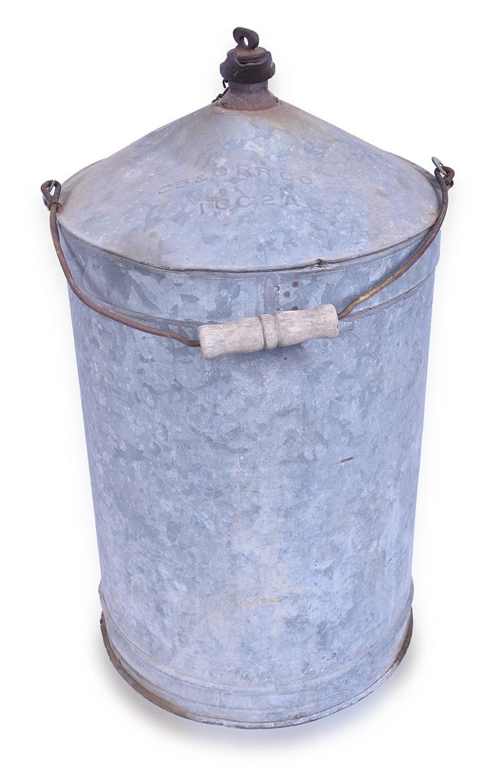 Large CB&Q / Burlington Railroad Embossed Oil Can (1 of 5)