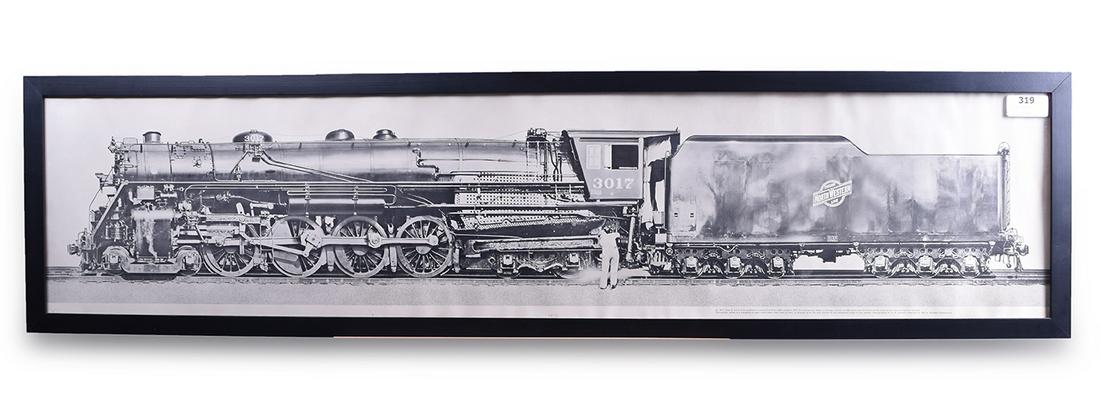 Large Chicago and Northwestern Class H 4-8-4 Framed (1 of 2)