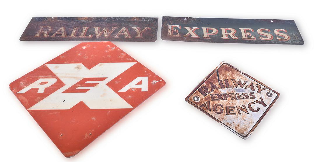 Railway Express Agency Group of Four Metal and (1 of 2)