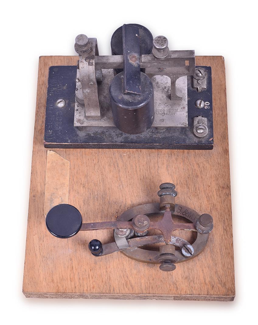 Burlington & Missouri River Railroad Telegraph Key and (1 of 4)