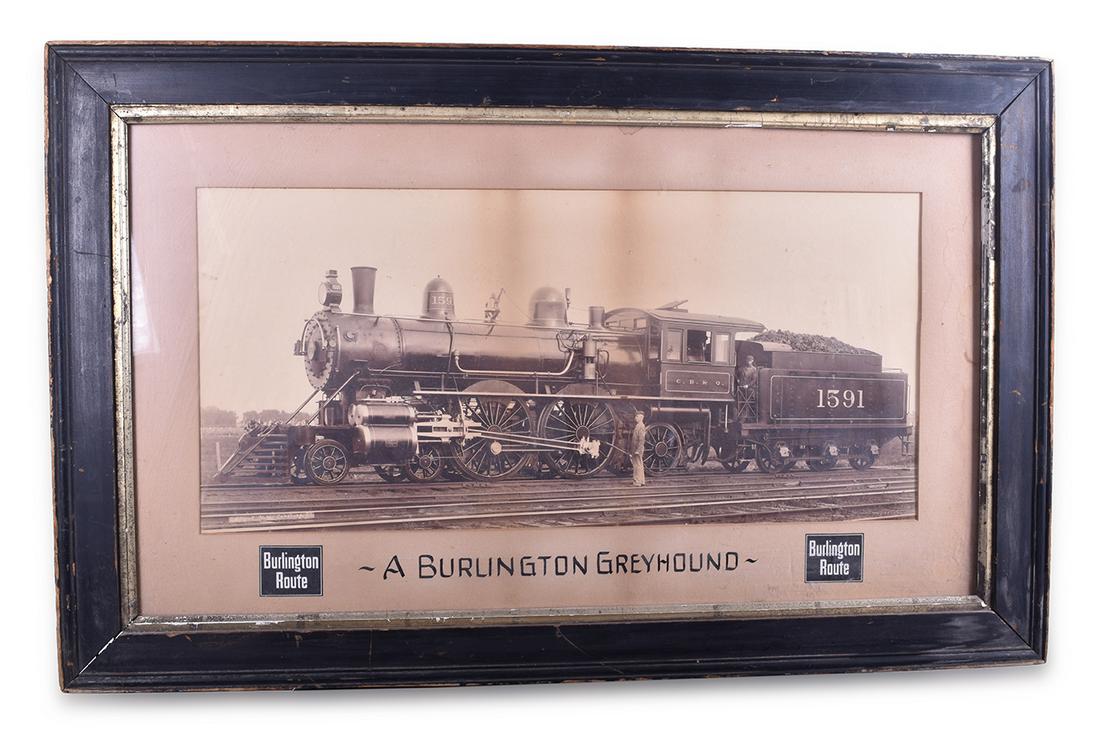 CB&Q / Burlington 4-4-2 Greyhound Builders Photograph (1 of 2)