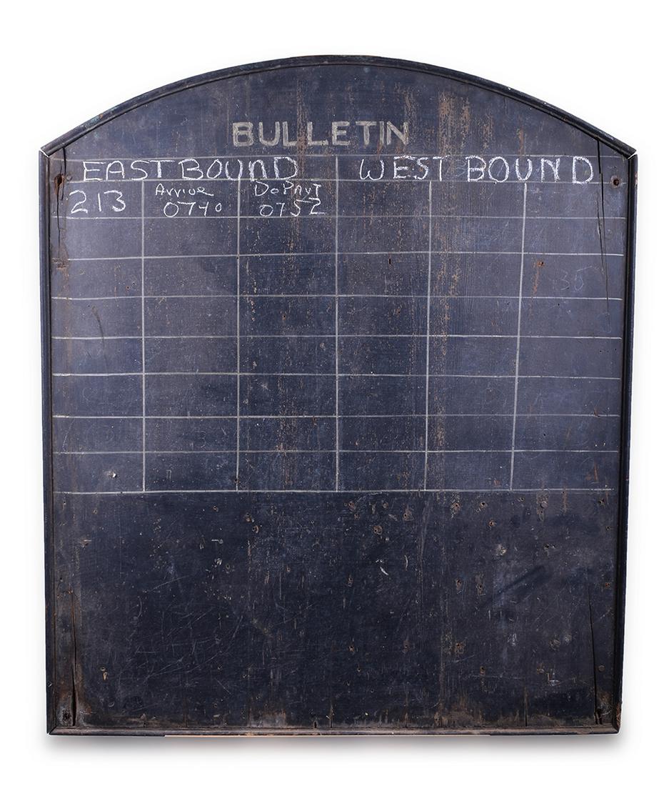 Railroad Depot Wooden Bulletin Board (1 of 4)