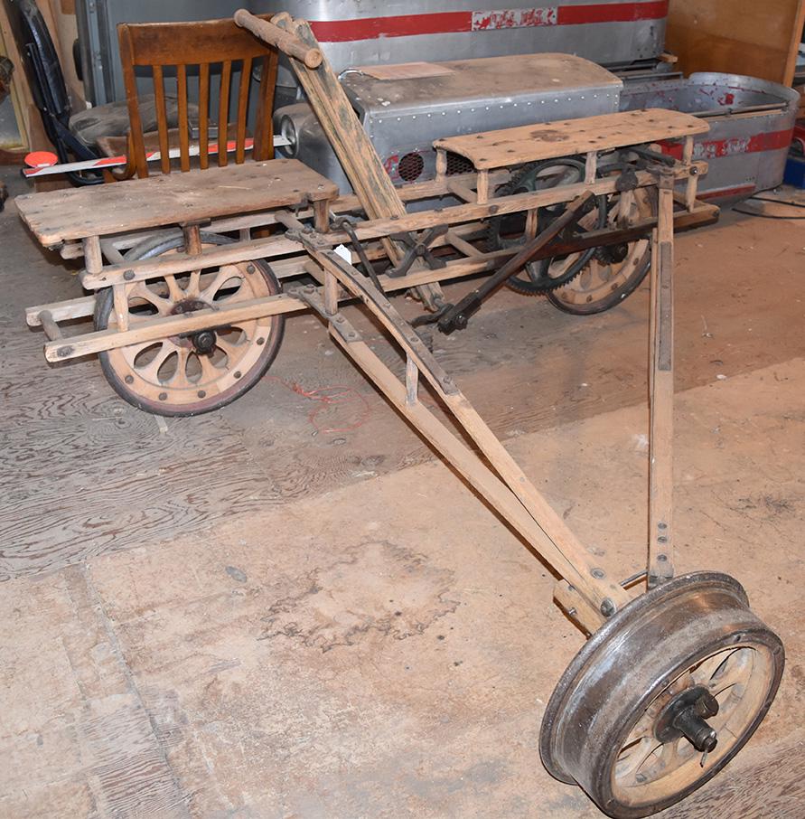 Wooden Railroad Velocipede - Burlington and Missouri (1 of 8)