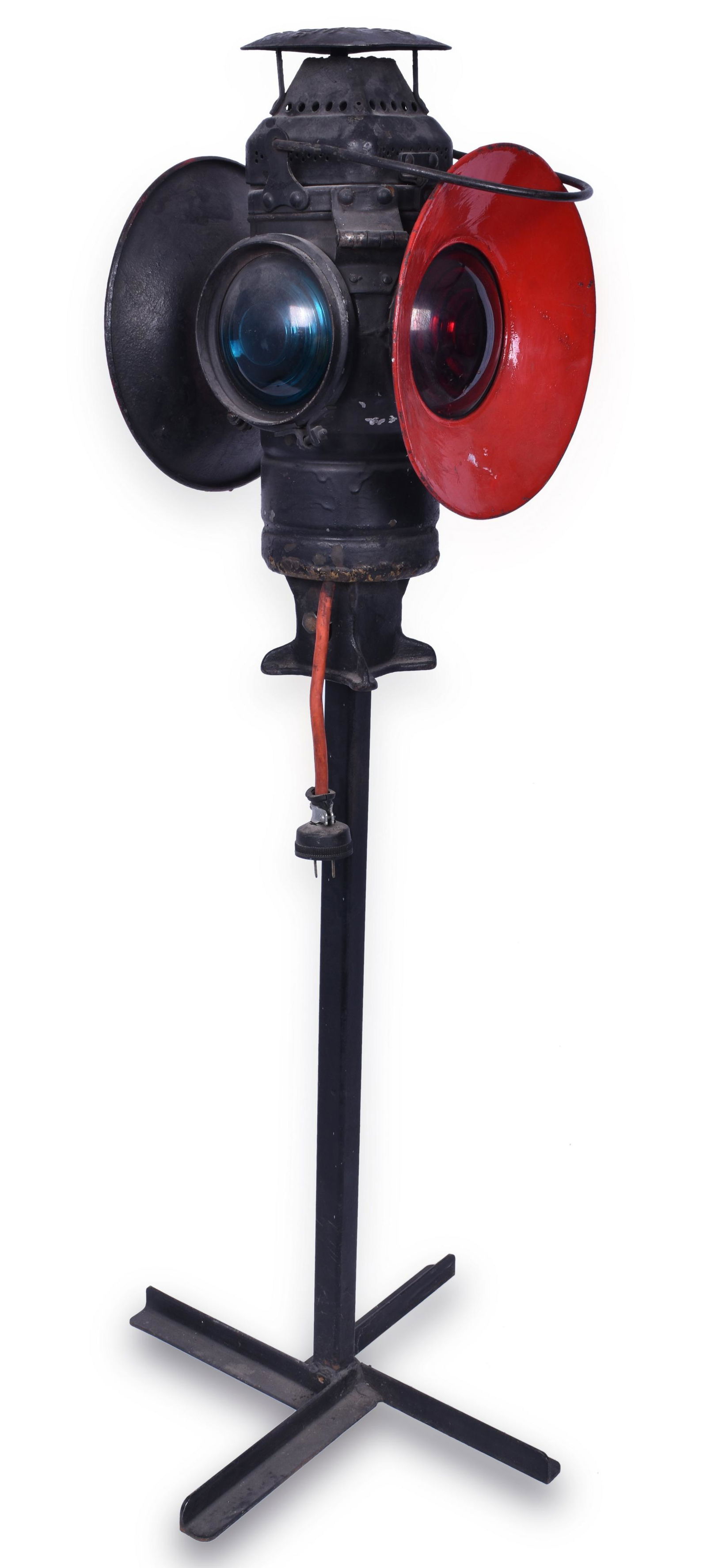 Adams & Westlake CB&Q / Burlington Switch Lamp w/ Red Day Targets & Custom Stand (1 of 6)