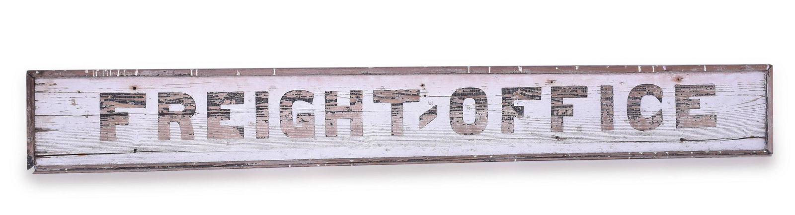 Wooden Railroad "Freight Office" Sign (1 of 6)