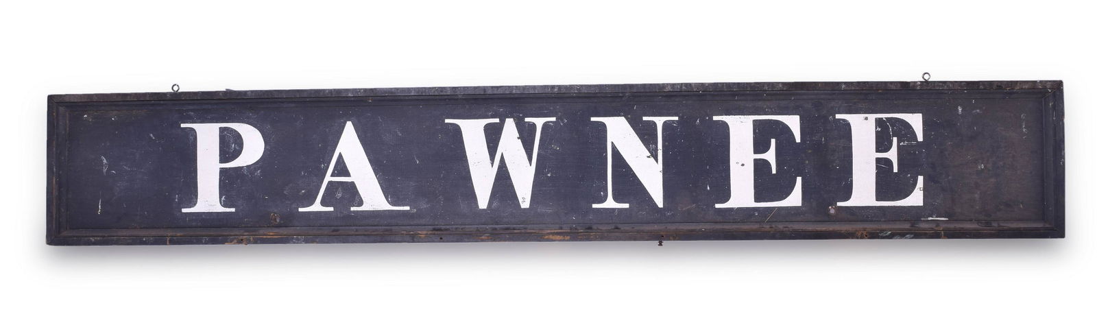 Pawnee, Nebraska CB&Q / Burlington Railroad Wooden Depot Sign (1 of 4)