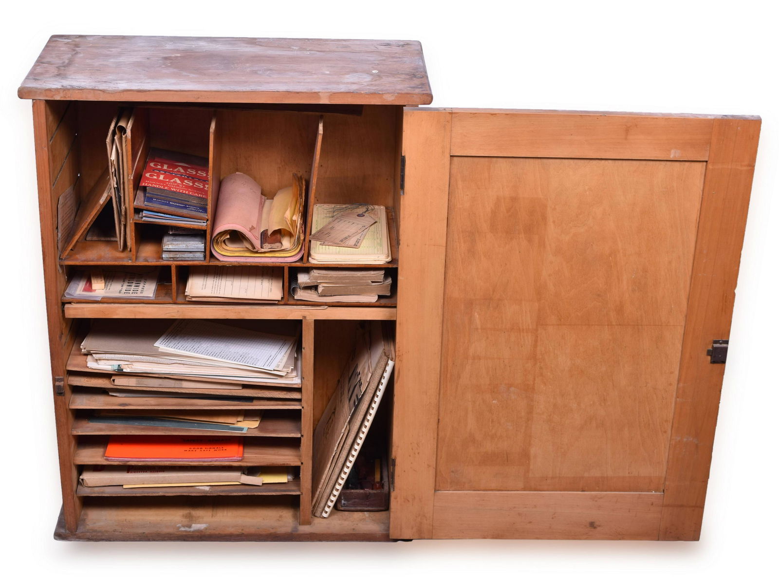 Railway Express Agency Wooden Depot Cabinet (1 of 9)