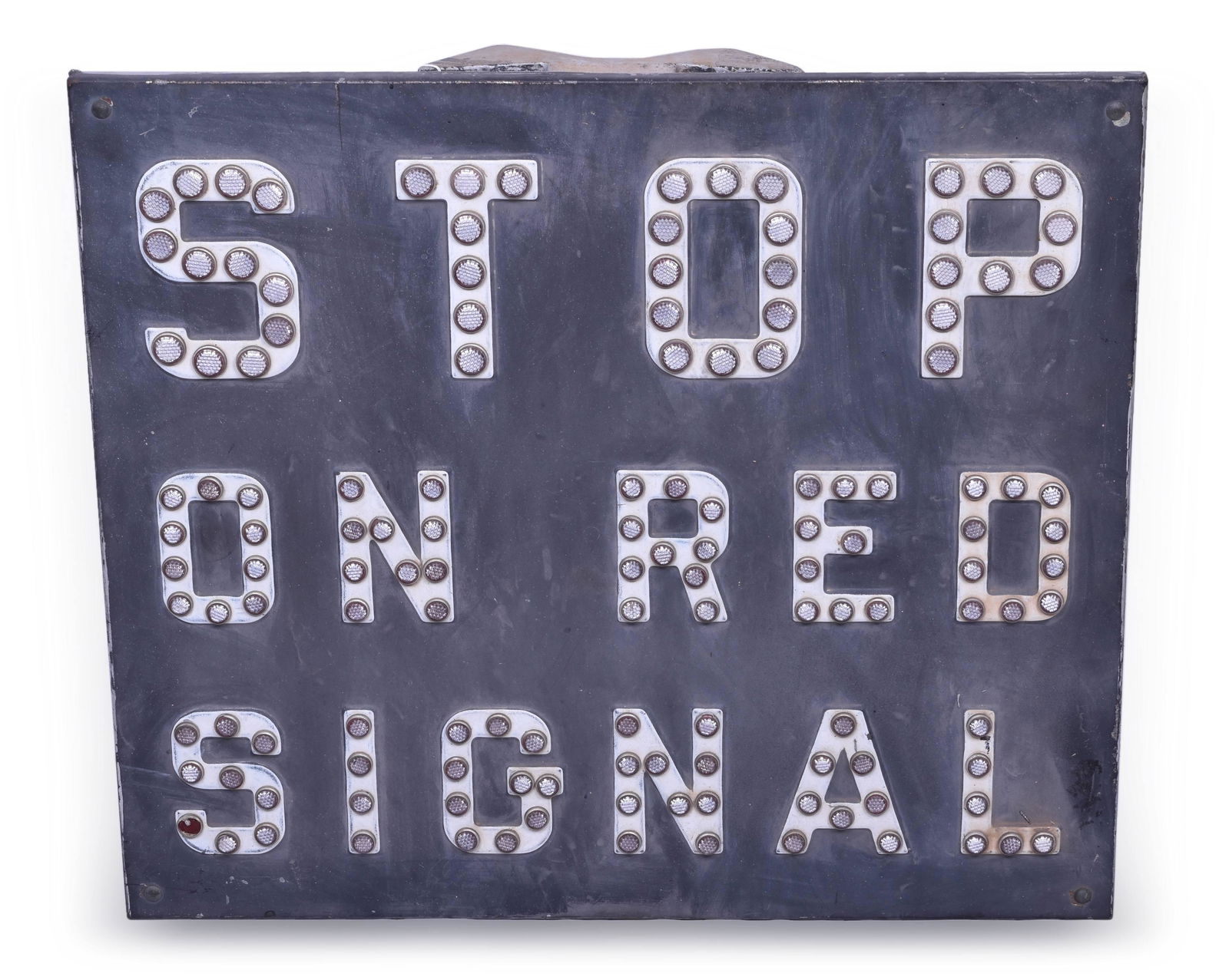 Stop on Red Signal - Railroad Crossing Sign w/ Plastic Reflectors (1 of 2)