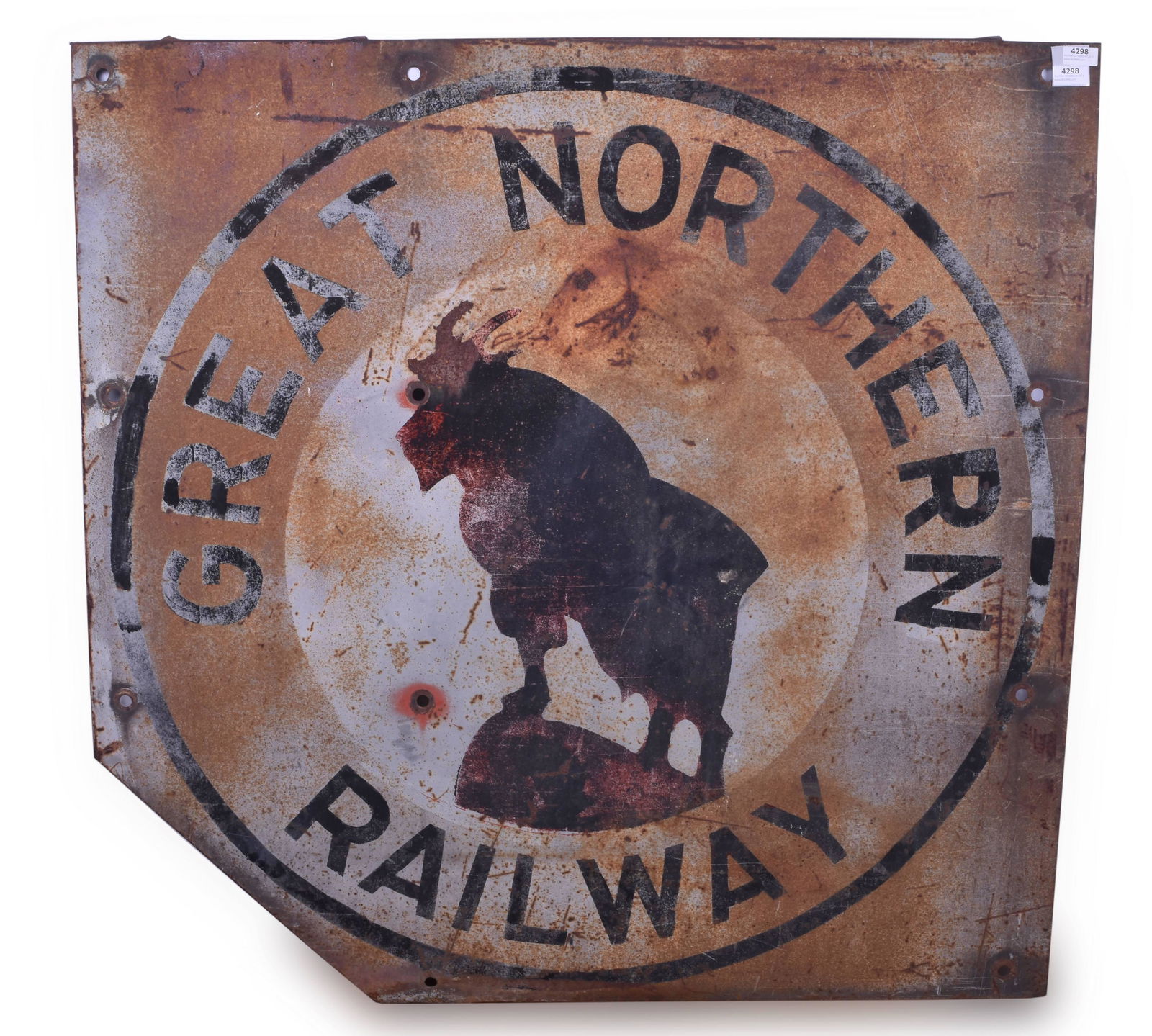 Large Painted Steel Great Northern Railway Sign (1 of 7)