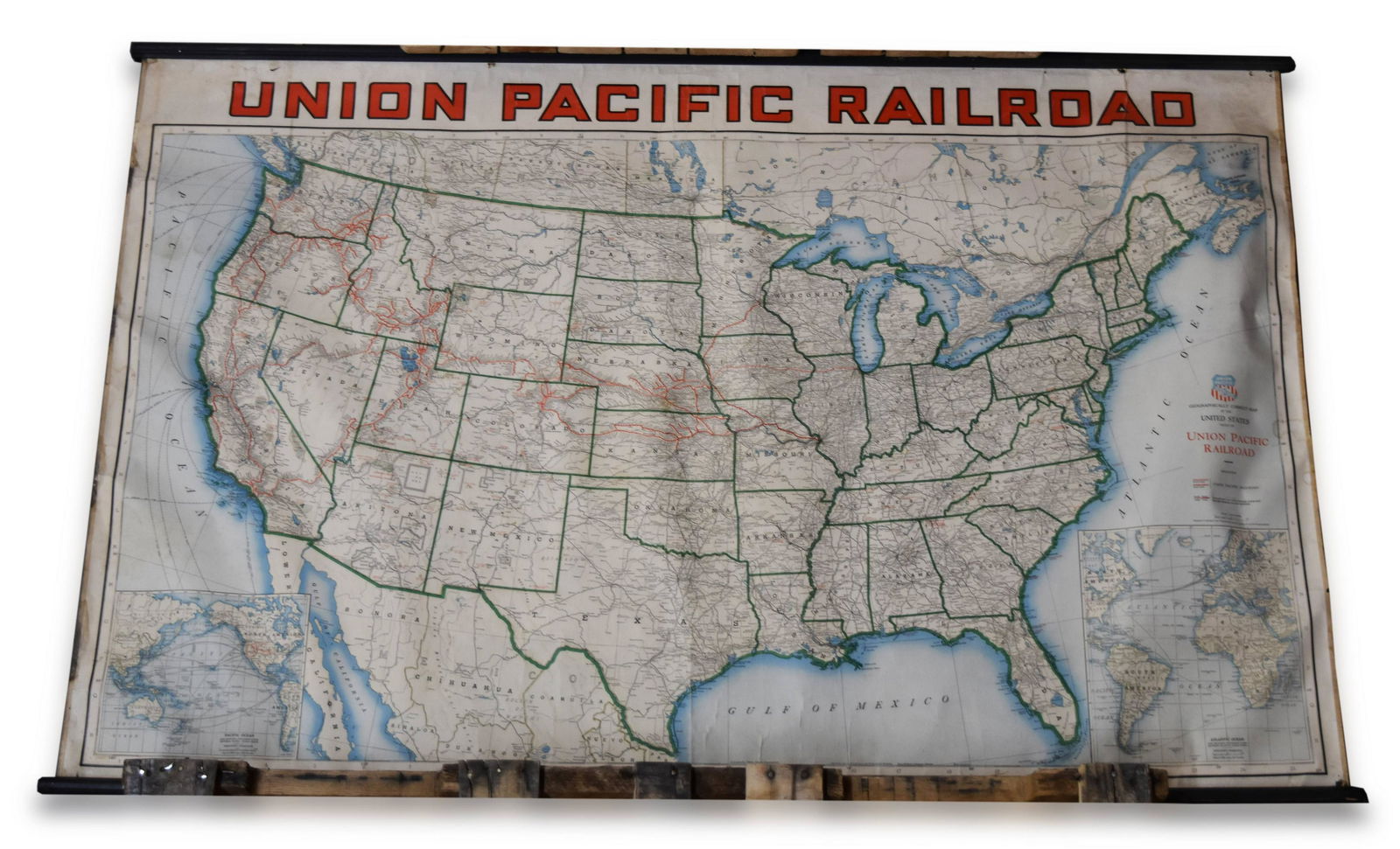 Pair of Union Pacific Railroad Wall Maps (1 of 6)