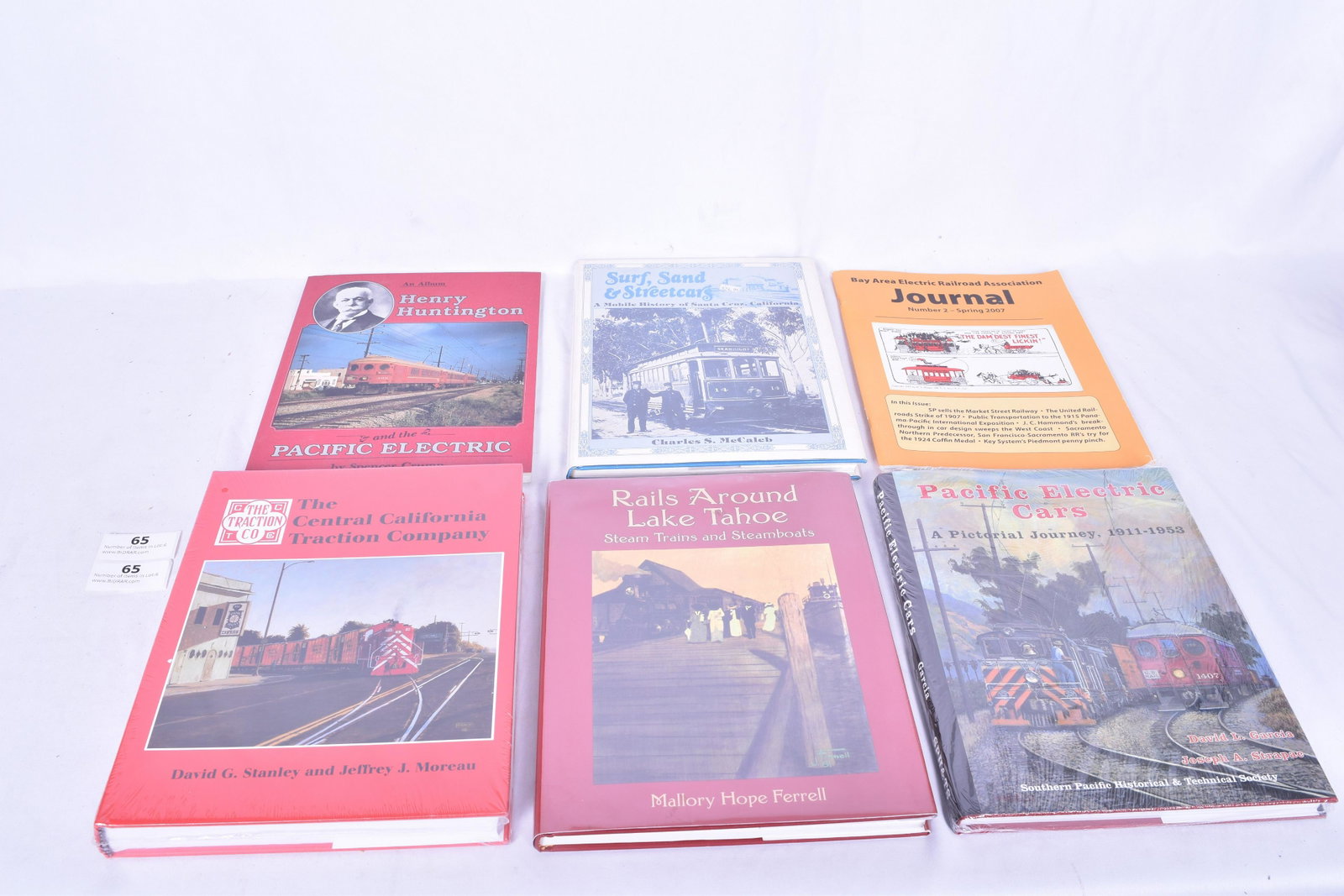 Lot of Six California Railroad Books - McCaleb, Crump, Garcia/Strapac, Ferrell, Stanley/Moreau: Lot of Six California Railroad Books - McCaleb, Crump, Garcia/Strapac, Ferrell, Stanley/Moreau Books of California Electric & Steam Trains. Bay Area Electric Railroad Association Journal Number 2 - Sp