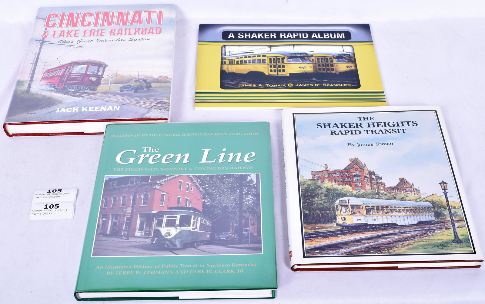 Lot of Four Ohio Railroad Books - Toman/Spangler, Keenan, Toman, Lehmann/Clark, Jr.: Lot of Four Ohio Railroad Books - Toman/Spangler, Keenan, Toman, Lehmann/Clark, Jr. A Group of Four Ohio Railway Books. A Shaker Rapid Album - James A. Toman & James R. Spangler (Paperback), Cincinnat